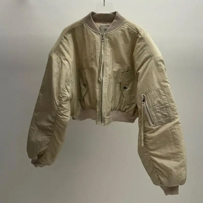 Unique Short Cotton Baseball Jacket for Women Dongda Gate Style Spring Autumn Winter New Arrival YQIDIMAN Commute Style Loose...