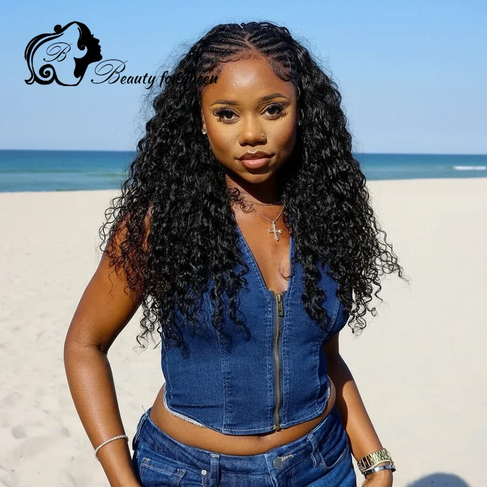 180% Curly Density Ombre Blonde Invisible Lace Melting Lace Front Human Hair Wigs Dark Roots Glueless 13x4 Lace Frontal Wig