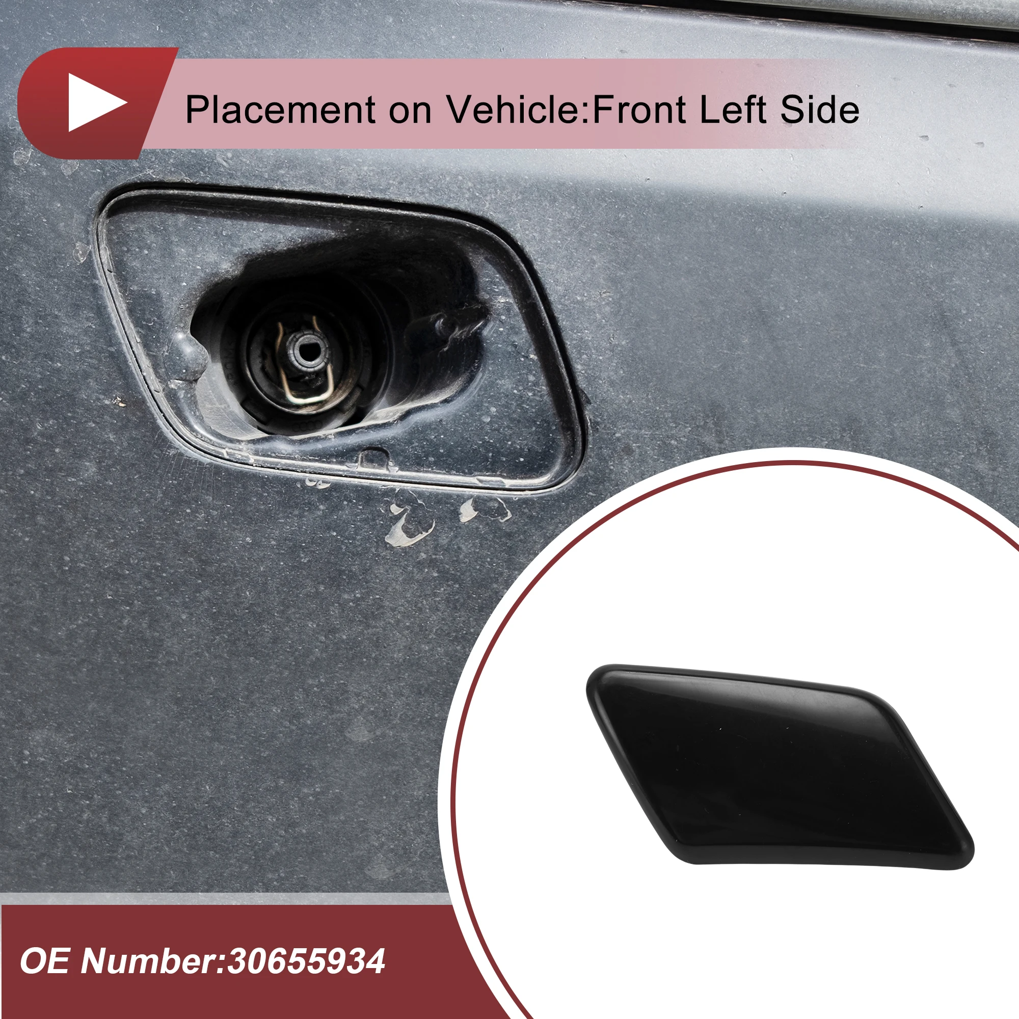 UXCELL غطاء فوهة المصد الأمامي الأيمن رقم 30655934 لفولفو C30 08-10 1 قطعة #3