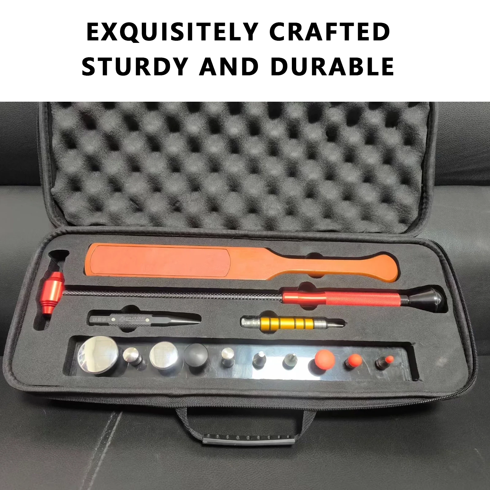 Dent Repair Tool Kit, Multi-Head Leveling Hammer, Paintless Dent Repair Hand Tool for Removal Hail