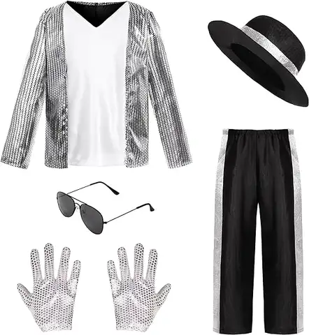 키즈 마이클 잭슨 의상 코스프레 댄스 스타 할로윈 카니발 슈퍼스타 가수 파티 소년 80년대 90년대 힙합 무대 의상