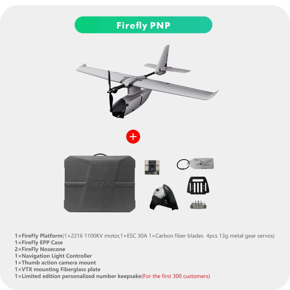 HAOHAN Firefly Modular & Multi-Mount FPV Patrol Drone Support VTOL 1080mm Wingspan EPP RC Airplane PNP / SEMI Version