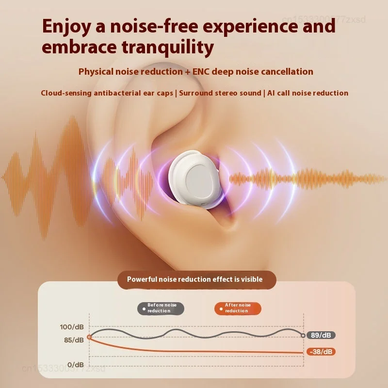 Youpin Tidur Nirkabel Earphone Bluetooth Tersembunyi Speaker Mini Nirkabel Headphone In-Ear HiFi Stereo Bluetooth Peredam Kebisingan