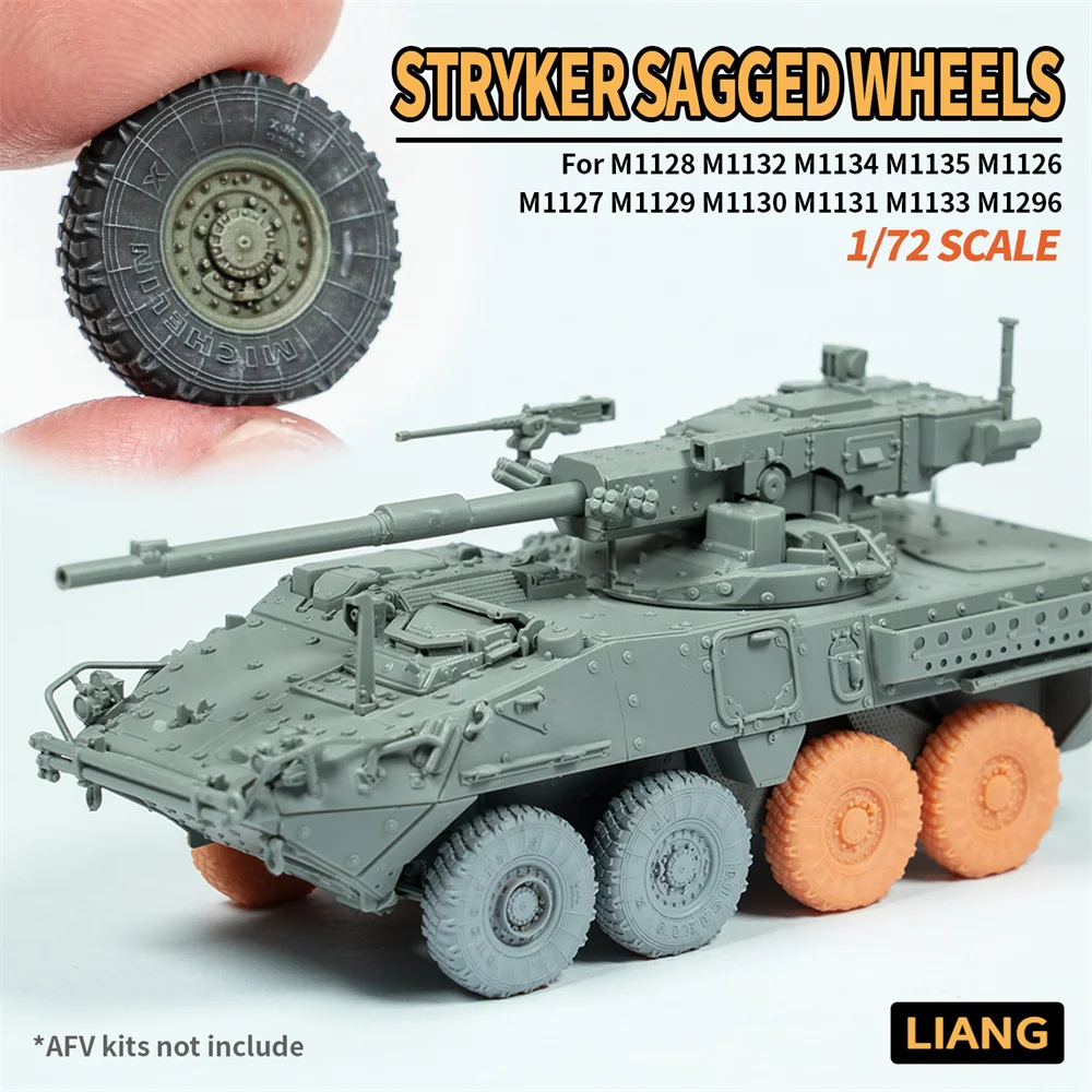 Liang Model Tools For Stryker Sagged Wheels 1/72 Scale Detail-up Multi Scale Upgrade Kit Making Tools for Scale 1/72