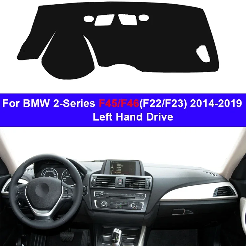 For BMW 2-Series F22 F23 F45 F46 2014 2015 2016 2017 2018 19 Car Protective Pad Dashboard Cover Silicone Non-Slip   Mat Sunshade