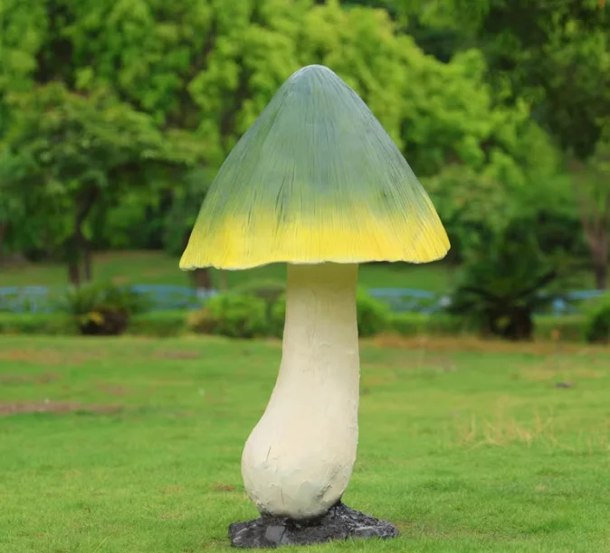 

Outdoor Realistic Mushroom Figurines Decoration Made of Fiberglass Representing Wild Fungi Sculptures