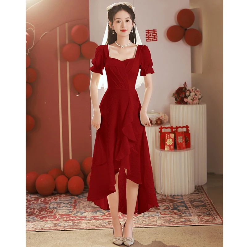 

French Princess Style Dress New Chinese Wedding Toast Clothes Fashion Large Size 3XL Cheongsam Sexy Elegant Temperament Qipao