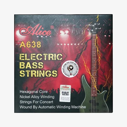 Imagen 2 del producto Alice A638 cuerdas de bajo eléctrico para bajo de 4 cuerdas profesional ligero medio núcleo Hexagonal bobinado de aleación niquelada