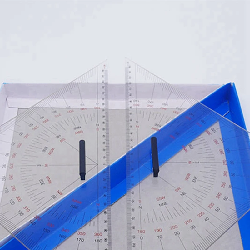 8X Chart Drawing Triangle Ruler For Ship Drawing 300Mm Large-Scale Triangle Ruler