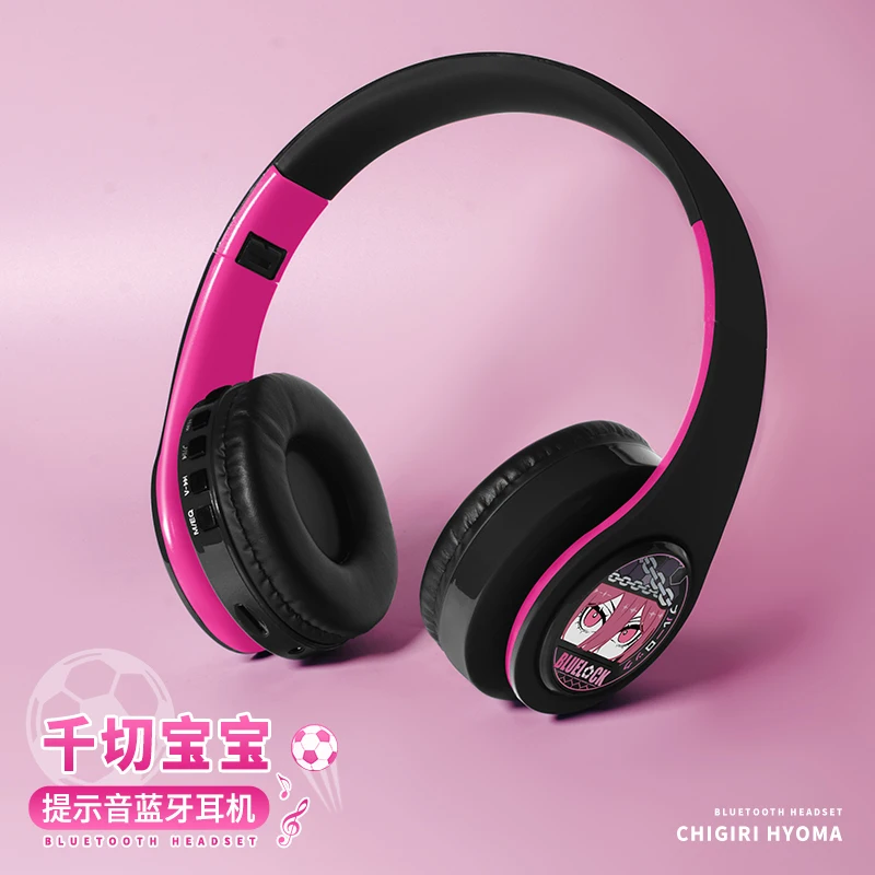 Anime Peripheral Chigiri Hyoma Isagi Yoichi Fashion Student Portable Fold Headset Wireless Bluetooth Earphone Cosplay Gifts