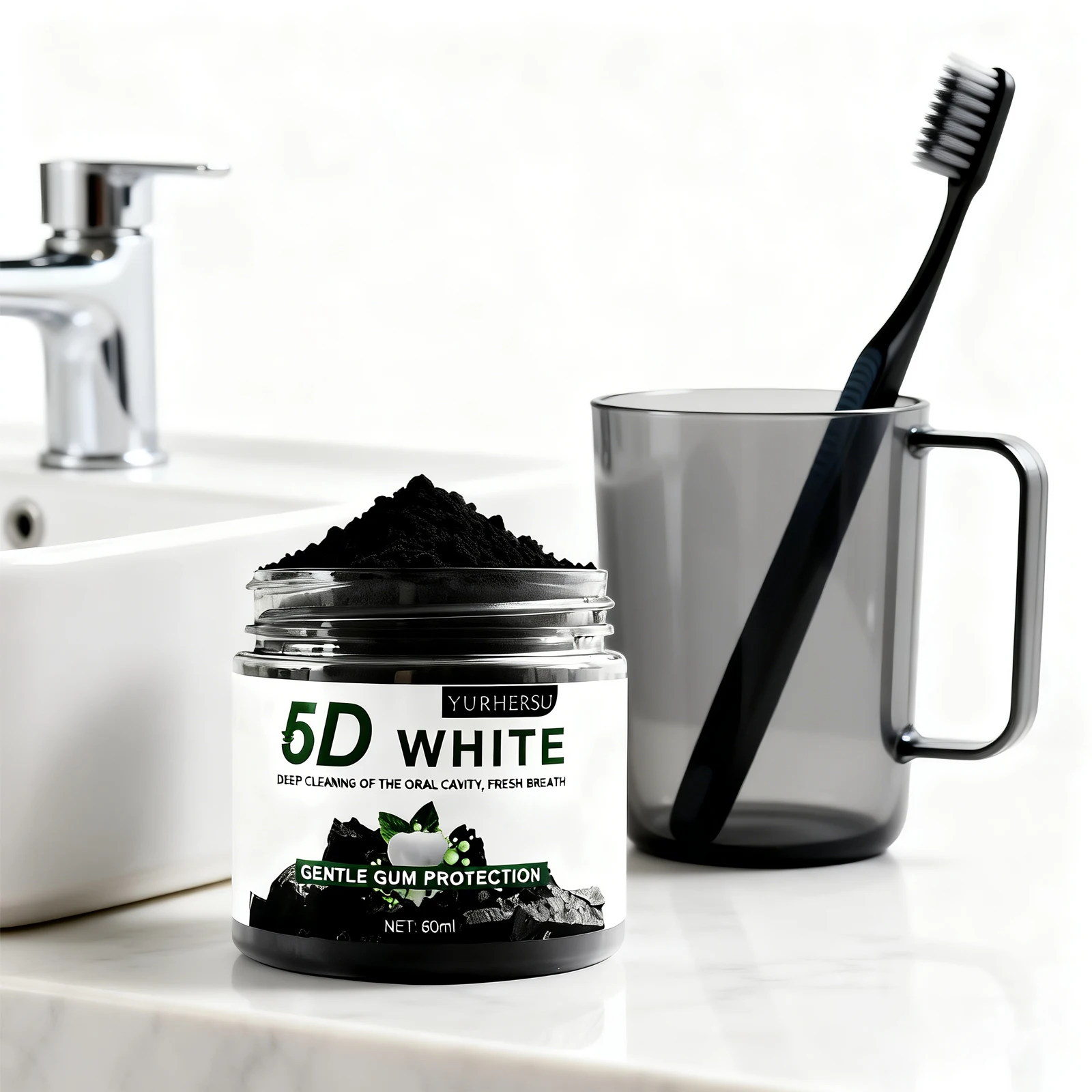 Bamboo Charcoal Teeth Whitening Powder Natural Organic Removes Stains Bad Breath Oral Care 60G view 6