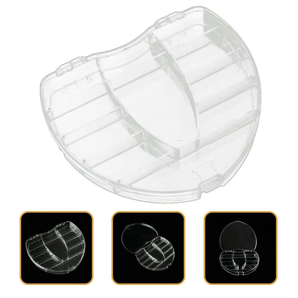 Heart Shaped Clear Plastic Storage Box Compact Multi Grid Organizer Case for Jewelry Nail Charms Beads False Nail Tips