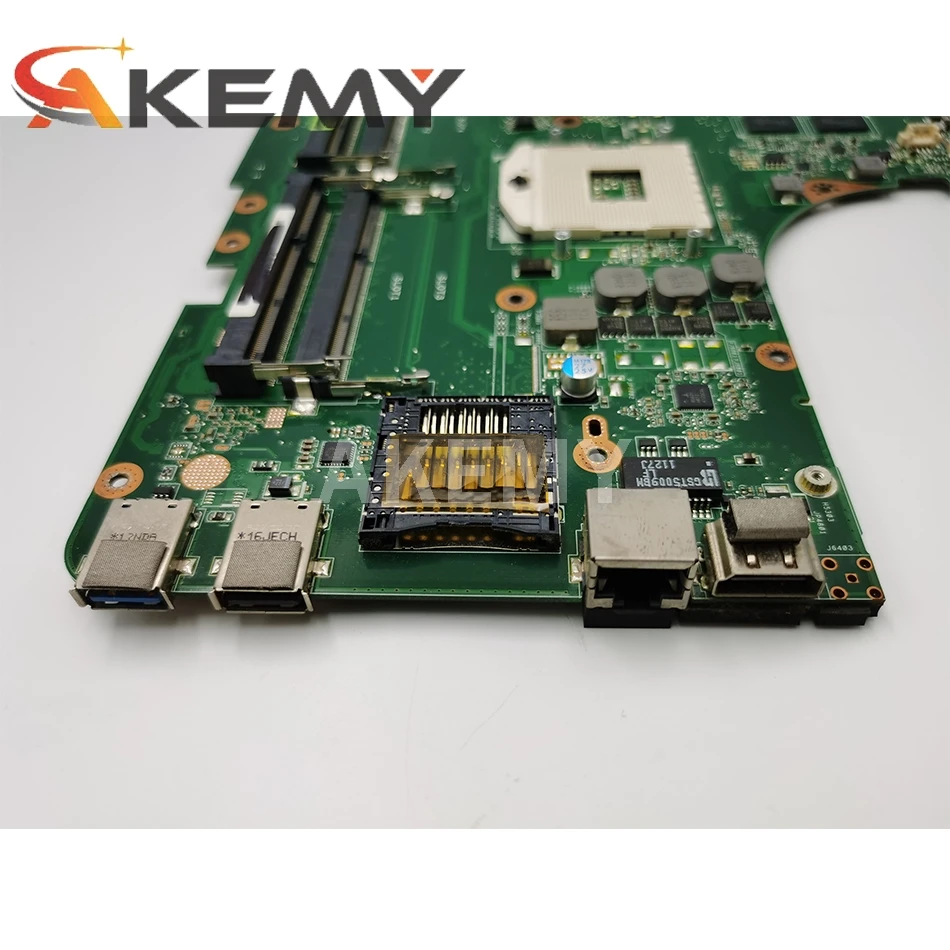 Imagem -05 - Mainboard para Asus N53s N53sv N53sn N53sm Notebook Motherboard Gt540 Gt550m Slots Suportam i7 Cpu 90r-n1qmb1300y N53sv Rev.2.2