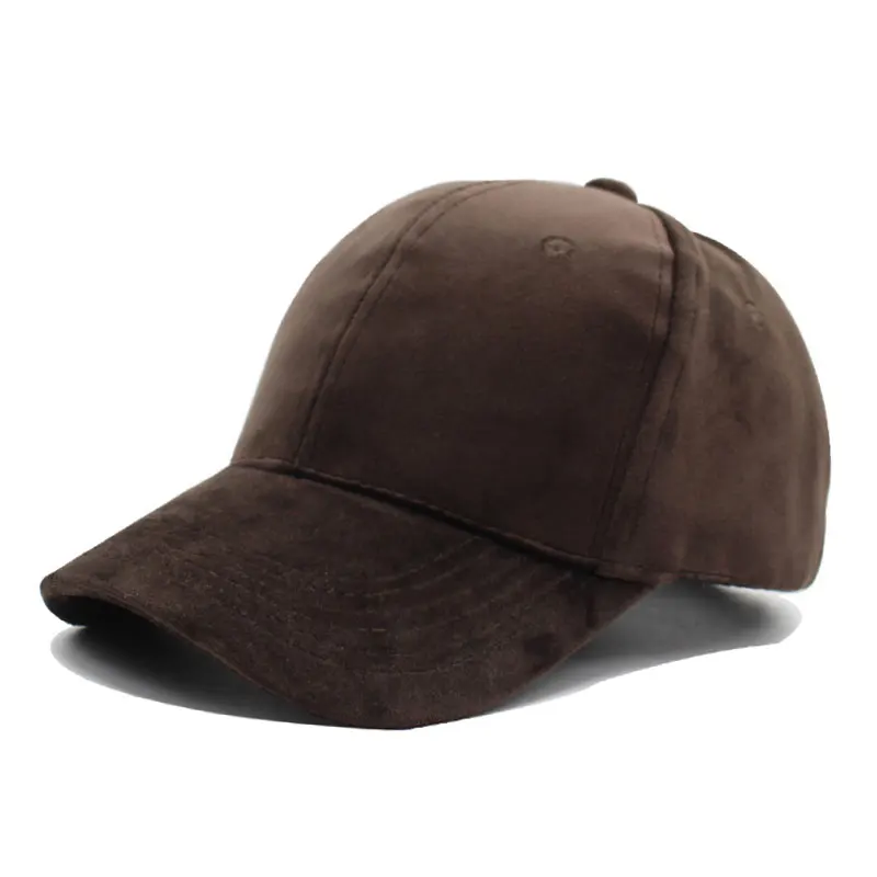 Gorra de béisbol de terciopelo liso para hombre y mujer, gorro deportivo con Cierre trasero de hueso, unisex