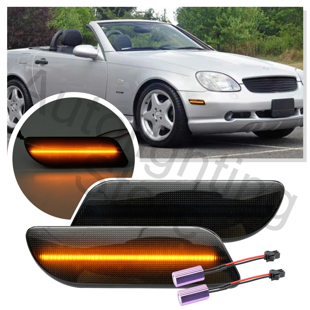 2PCS front bumper turn signal light side marker light For Mercedes Benz SLK-Class R170 CLK-Class W208 1997-2004 Indicator light