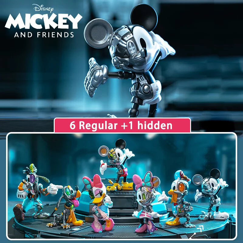 Disney Mickey Blind Box Mickey and Friends Semi-Mechanical Series Mystery Box Children's Day Christmas Gift Toys Doll Genuine