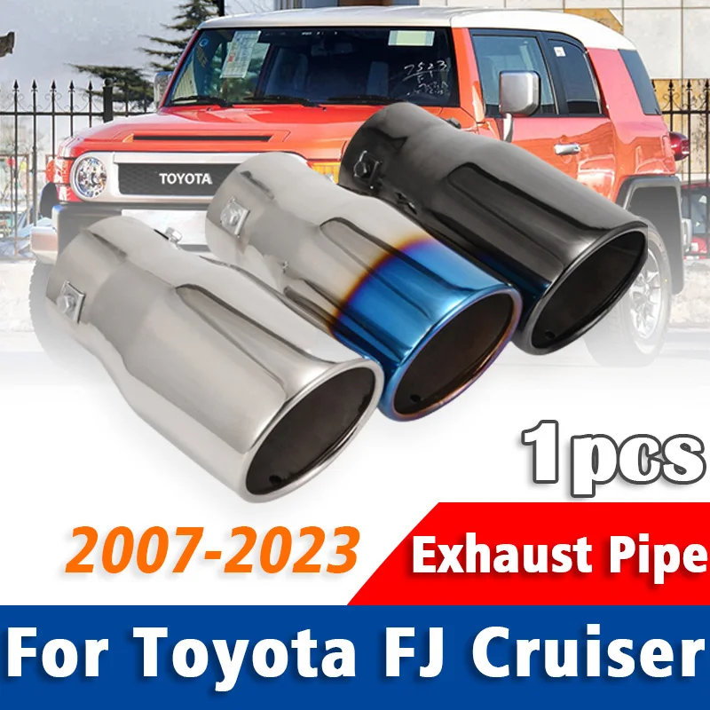 For Toyota FJ Cruiser 2007-2023 1Pcs Stainless Steel Exhaust Pipe Muffler Tailpipe Muffler Tip Rear Tail Throat Accessories