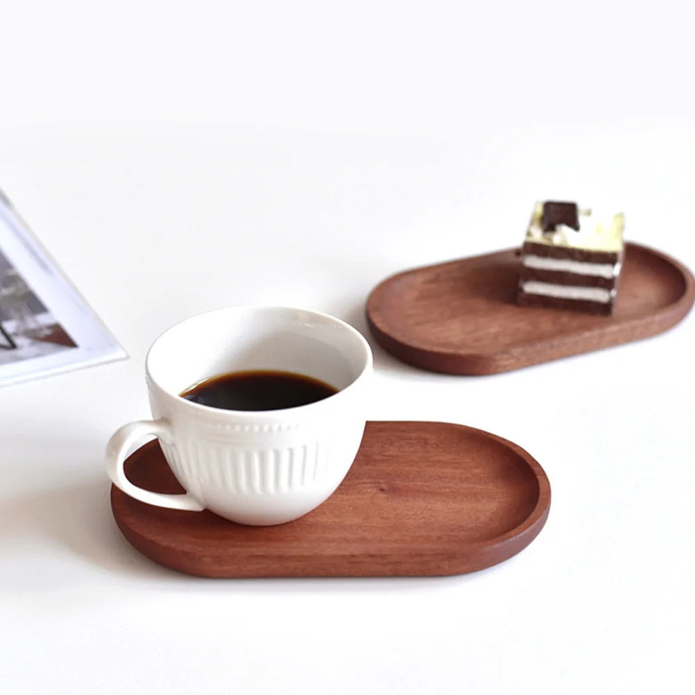 

3 Pcs 18cm Oval Wooden Delicate Wood Plate Food Serving Decorative Bread Display Fruit Serving Tray Practical Kitchen Tray