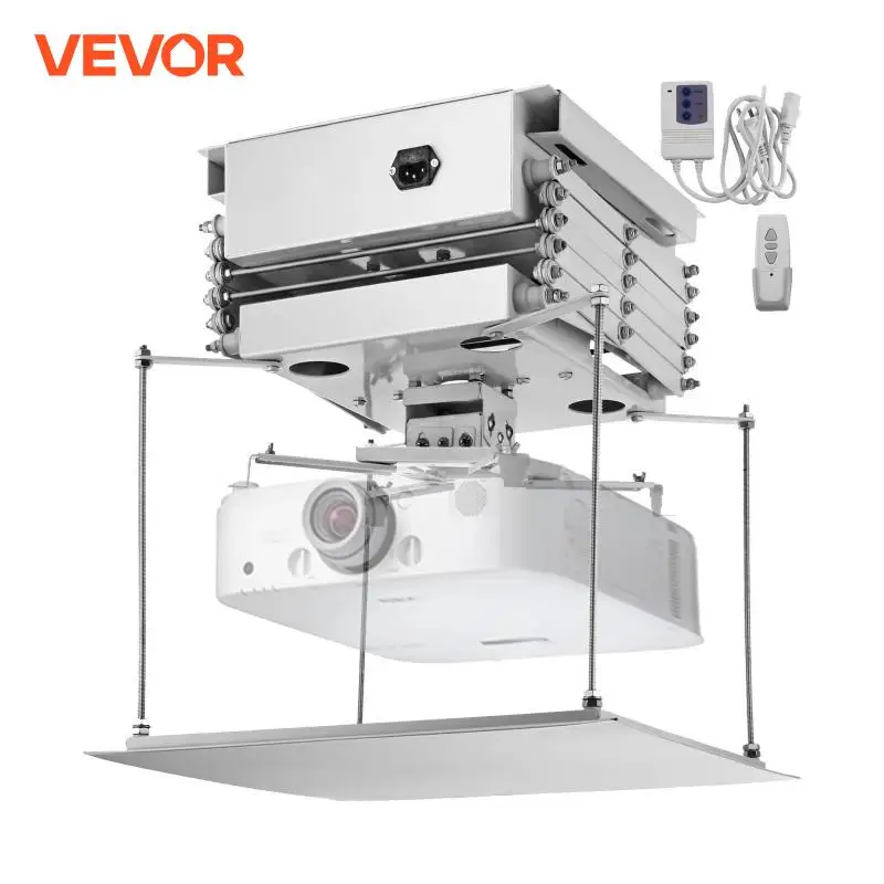 VEVOR 1M Projector Stand Accessories Shear Bracket Max Load 30KG Remote Control Lift Supports Ceiling Mount Use for Cinema Rooms