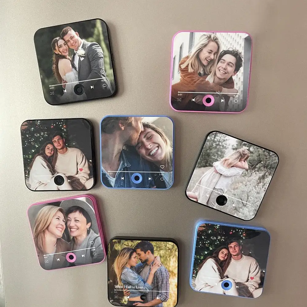 مخصص الموسيقى مغناطيس الثلاجة شخصية مغناطيس الصور يمكن أن يلعب الأغاني المدمج في سبوتيفي ألبوم مغناطيس الثلاجة ملصقات الثلاجة