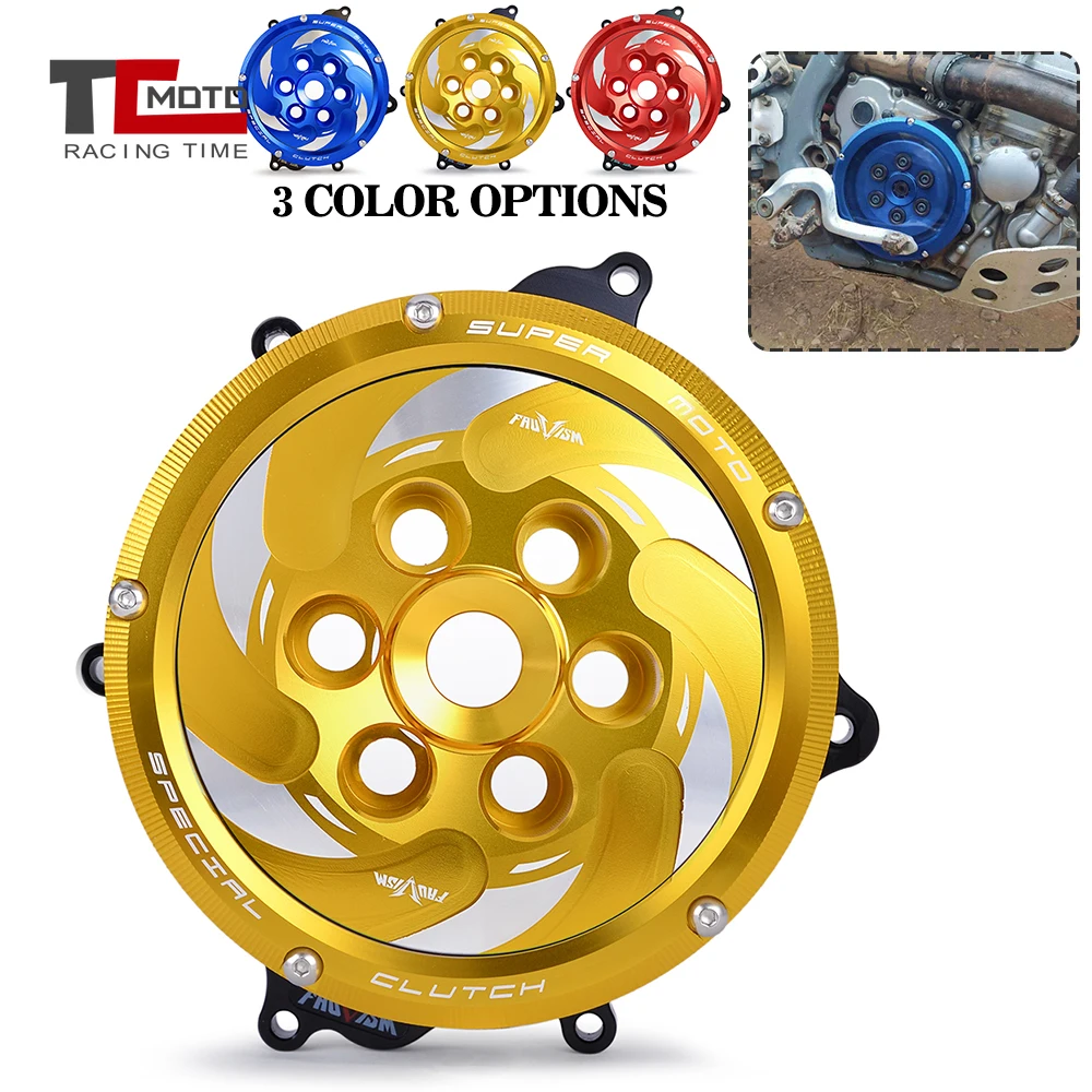 Clear Engine Clutch Cover For Suzuki DRZ400 2000-2016, DRZ400E 2000-2020, DRZ400S DRZ400SM 2016-2024 DRZ 400 S DRZ 400 SM
