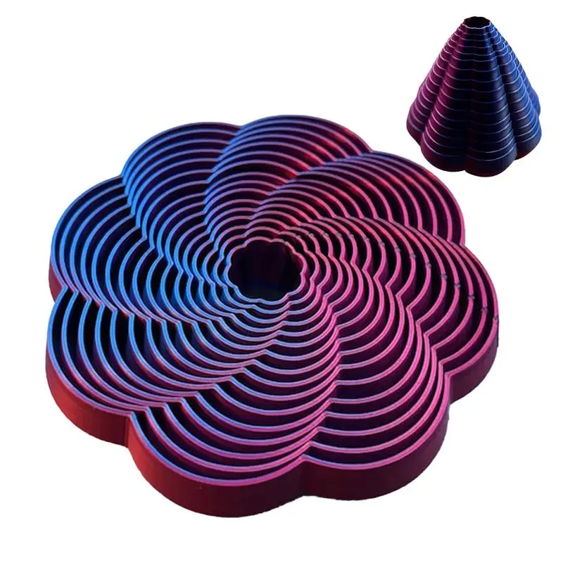 

Flexible Fidget Toy Spiral Flower Fidget Toy 3D Printed Toys For Kids Creative 3D Printing Desk Companion For Stress Relief