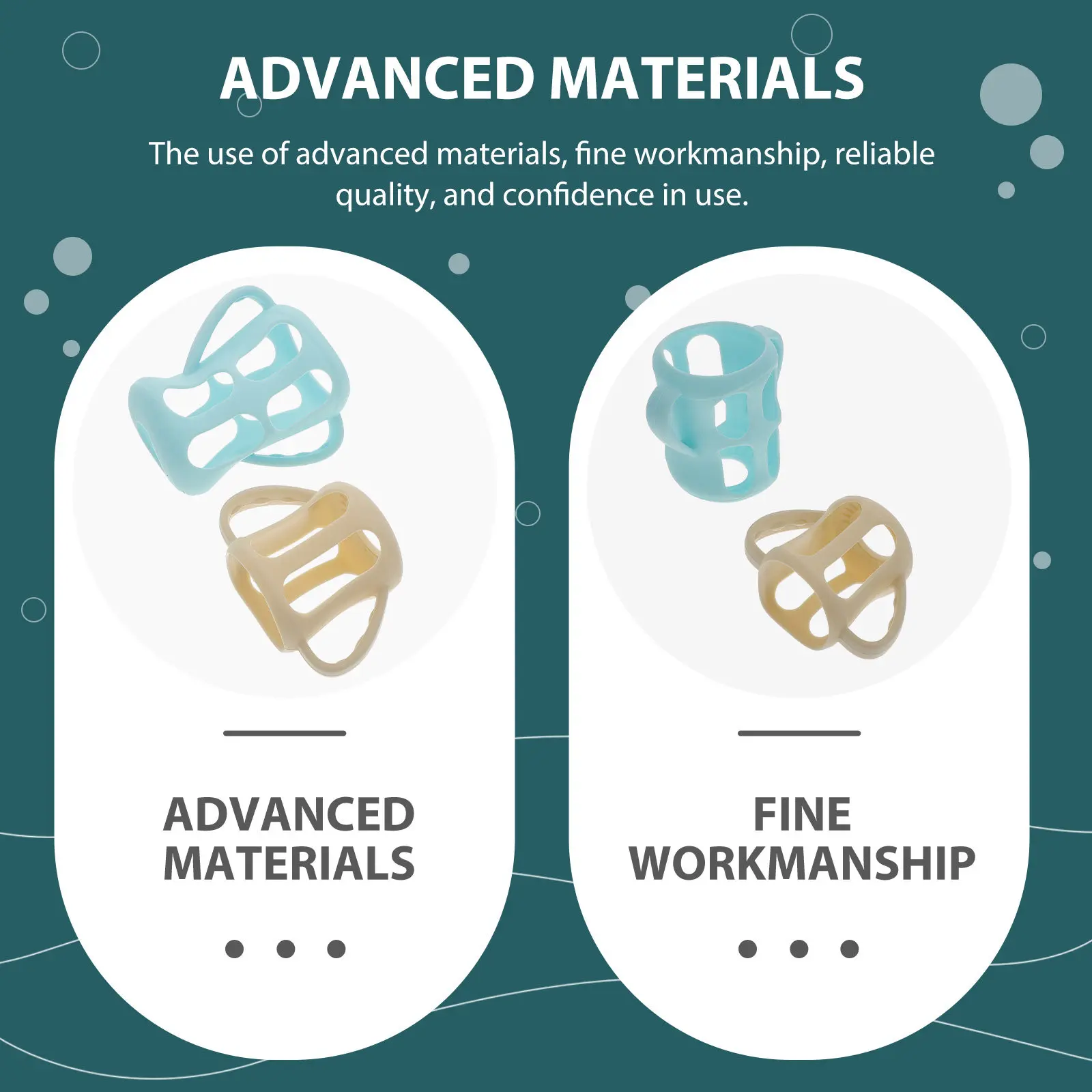 

2Pcs Baby Bottle Protector Sleeve Lightweight Shock Absorbing Cover for Glass Bottles Fall Prevention Comfortable