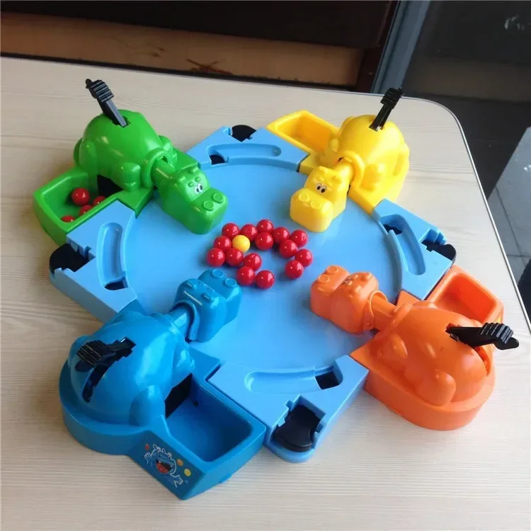 [Funny] Popular Hungry Hippo Parent-child Table Game Marble-Swallowing Hippo Fun family Parent Child Interaction Toys kids gift