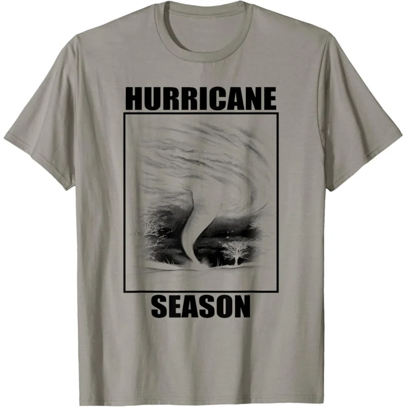 New Super Storm Unisex Fun Retro Tornado Grey Loose T-shirt