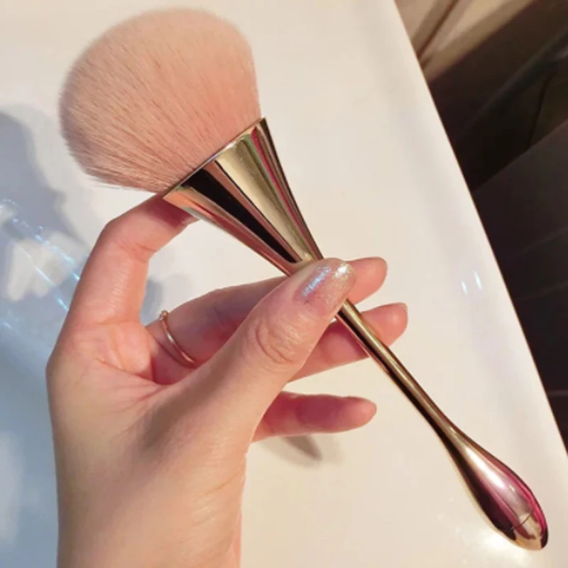 Rose Gold Powder Blush Brush Professional Make Up Brush Large Cosmetic Face Cont Cosmetic Face Cont Brocha Colorete Make Up Tool