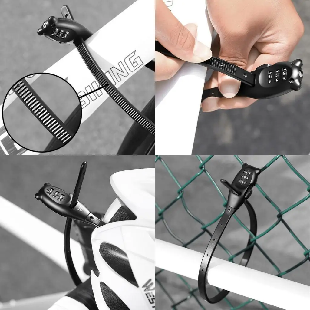 

R6FE Versatiles 3 Figure Passwords Combination Lock Multifunctional Helmets Lock
