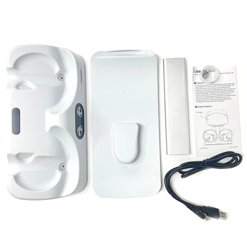 ل PS5 VR2 امتصاص مغناطيسي قوس قزح شحن حامل أجزاء لمقعد المقبض مع ضوء Rgb ملون يمكن تخزين نظارات سماعة الرأس #6