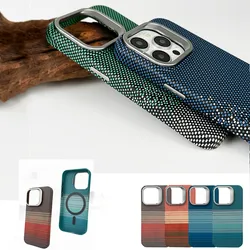 Karbon mosaic Magnetic Hard Back Case For iPhone 13 14 15 Pro Max Matte Patterned kickstand pc+Metal Back Case Slim Cover