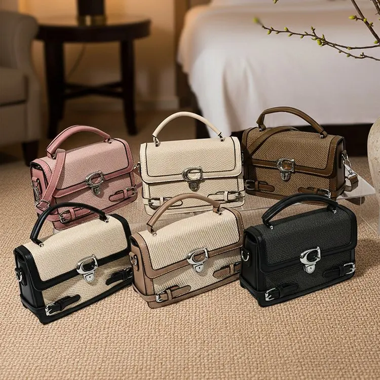

Luxury Tote Messenger Purse Shopper Solid Color Commuter Elegant Leather Diaper Bag For Women Large Capacity Organizer