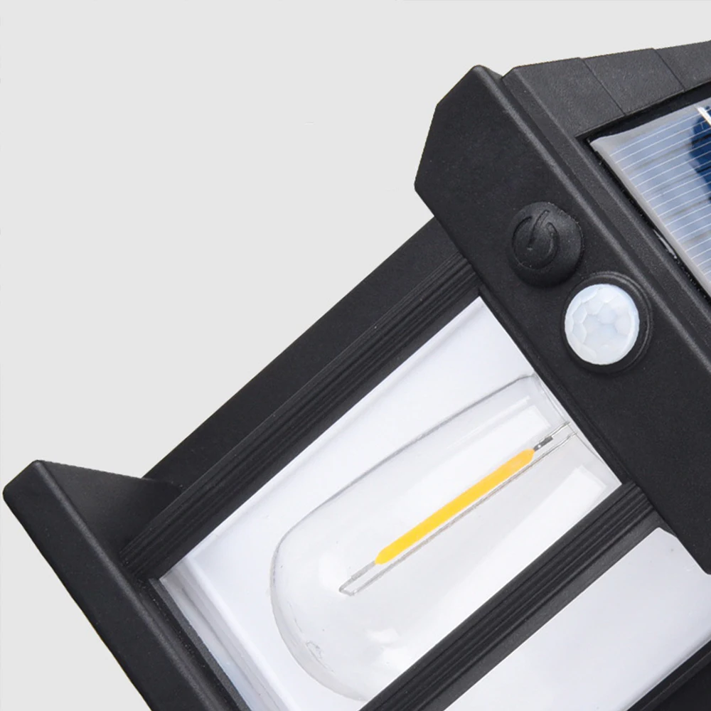 في الهواء الطلق LED الشمسية الاستشعار الجدار مصباح جسم الإنسان الاستشعار التبديل أسود أبيض 400mAh حديقة فناء الممر الإضاءة الزخرفية