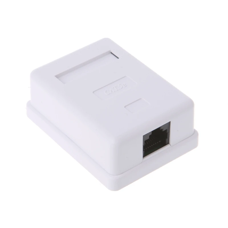 Cat6 RJ45 8P8C UTP Unshielded Single Port Desktop Connector Wall Coupler Jack Adapter Mount Box Information Junction Box