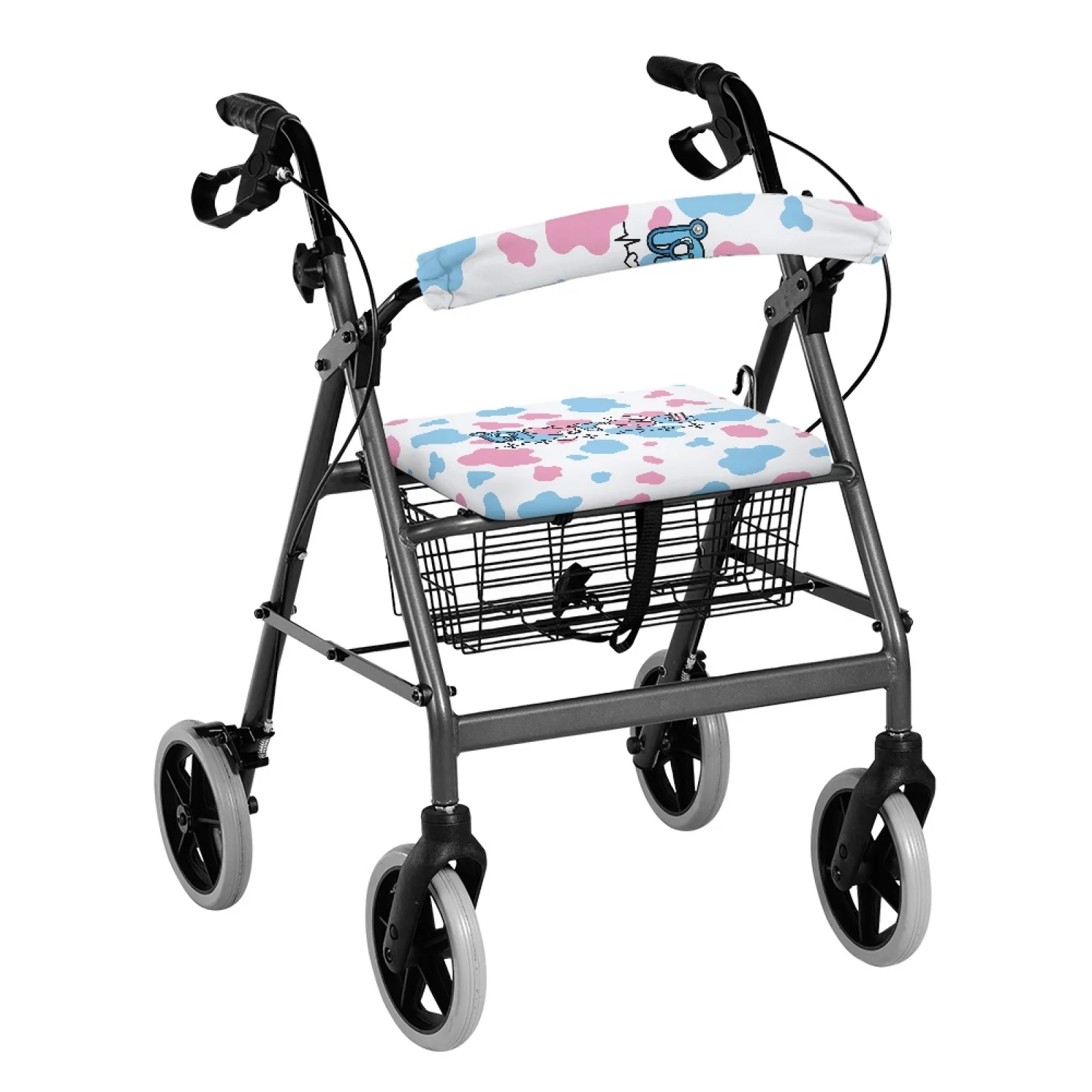 Coloranimal Pastel Clouds 2PCS Rollator Walker Cover for Family Rollator Seat Back Covers New Arrival