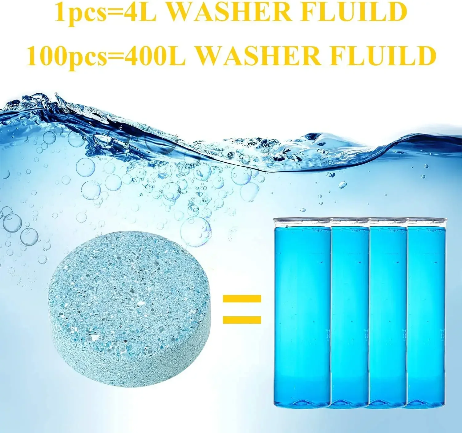 Effervescent Tablets Car Windscreen Wiper Cleaning Solid Cleaner Auto Home Window Glass Dust Washing Car Accessories - view 4