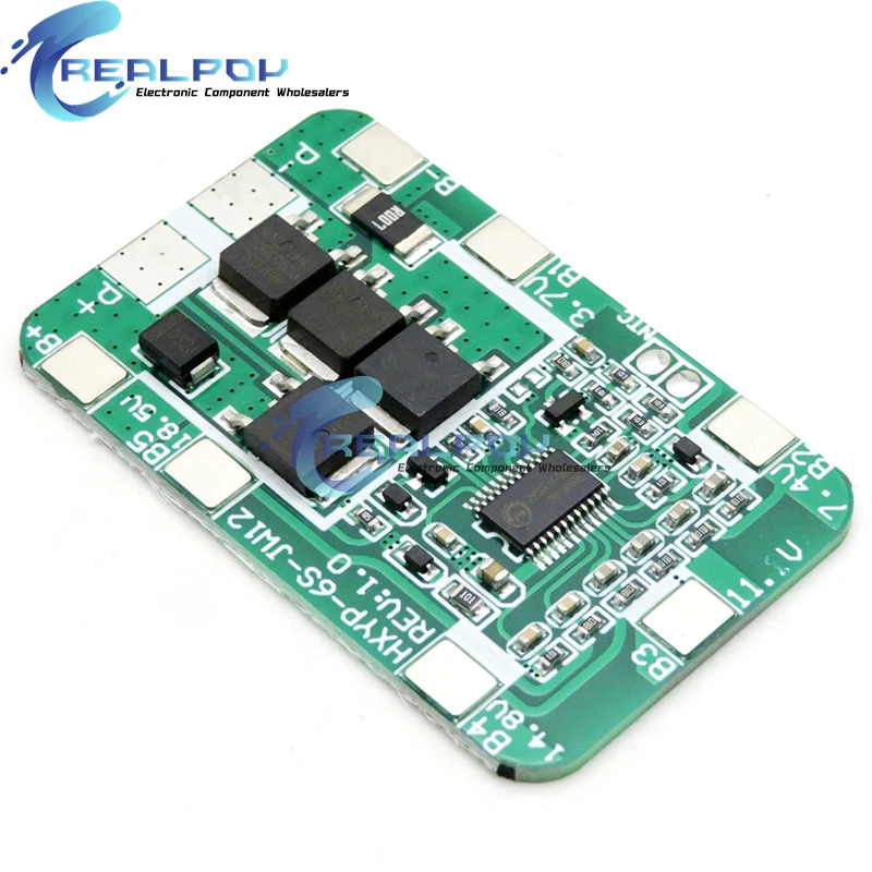 6S 22.2V 25.2V 14A 20A 18650 Li-ion Lithium Battery Charger Protection Board with Balanced PCB BMS 6 Pack Cells Module