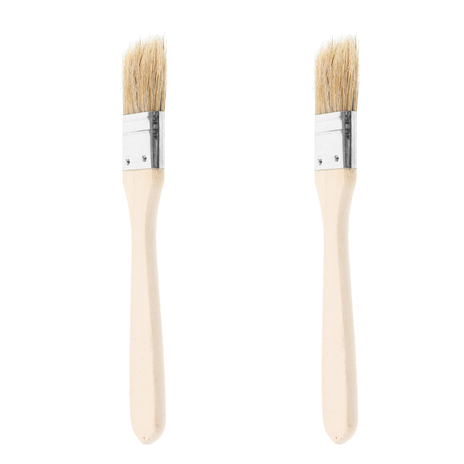 

2Pcs Bbq Brushes Wooden Handle Pig Hair Basting Brush Oil Baking Grill Roasting Pan Kitchen Use Barbecue Basting Brush