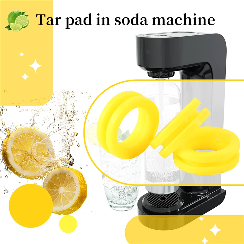 安定した O リングソーダマシン Co2 シリンダー交換カーボネーターガスケット 5 個、新しいソーダメーカー & ピンクシリンダー用ガスケットリング