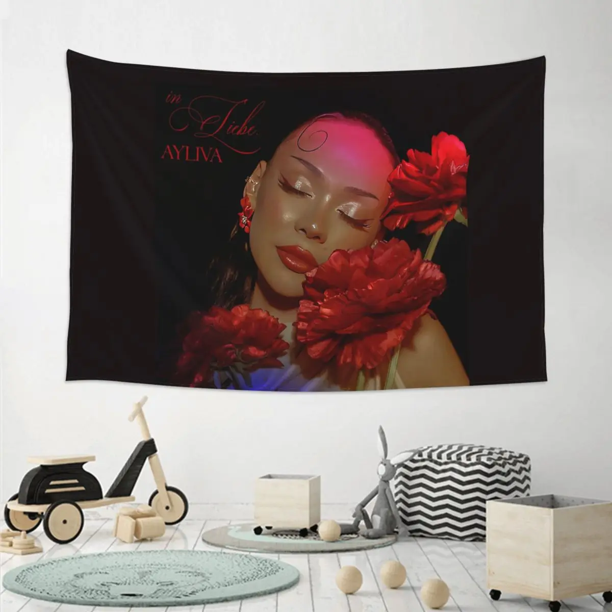 Ayliva In Liebe Tapestry Funny Wall Hanging Aesthetic Home Decoration Tapestries for Living Room Bedroom Dorm Room