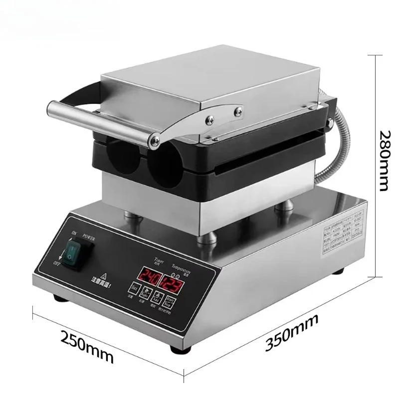 Digital 2PCS Mexico Chicken Rolls Maker 1500W Chicken Rolls Waffle Maker Non-Stick Chicken Wrap Toaster Grasping Pancaker