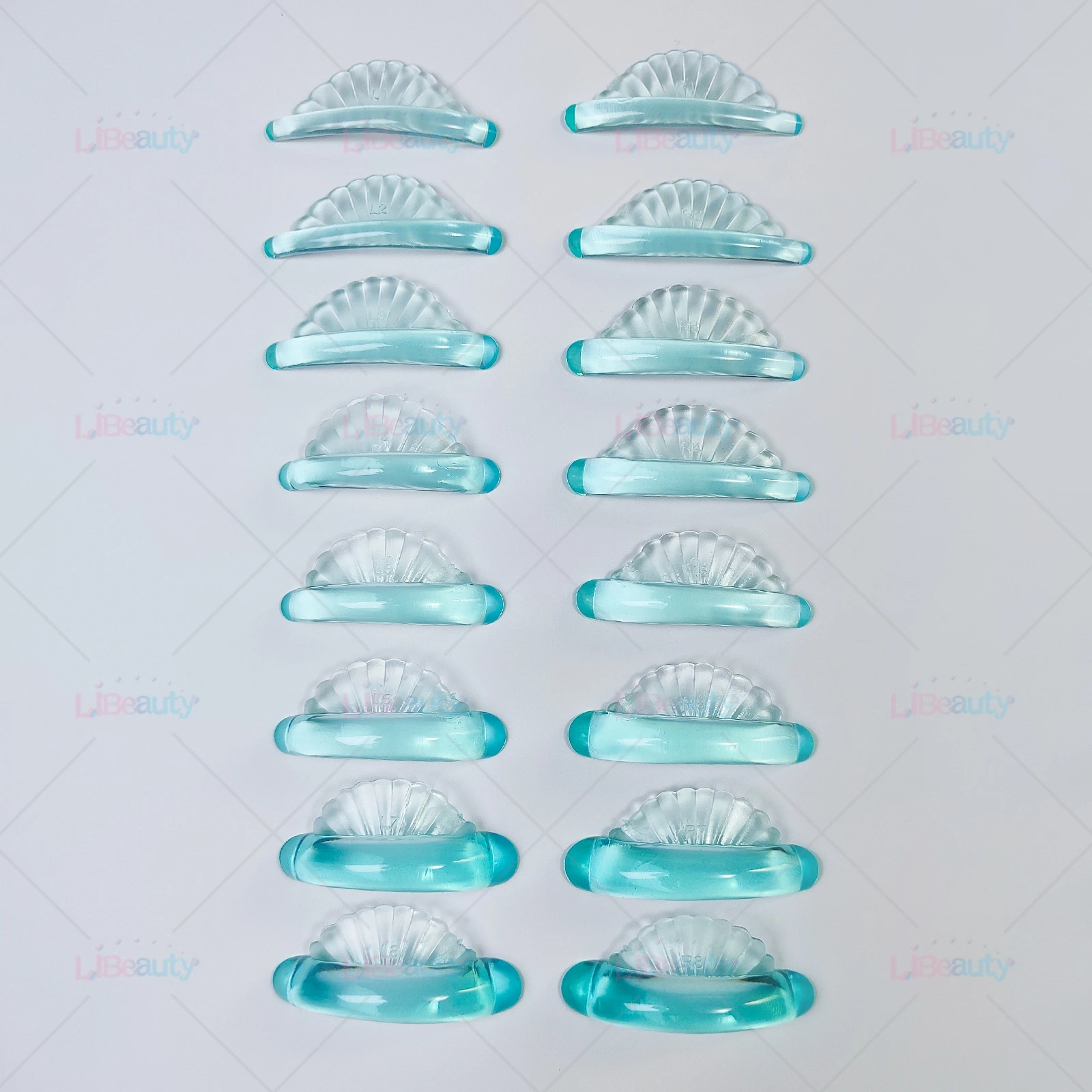 Libeauty 8 Pairs Glue Free Silicone Eyelash Perm Pads Sticky Lash Lift Shield Lifting 3D Eyelash Curler Accessories Makeup Tool
