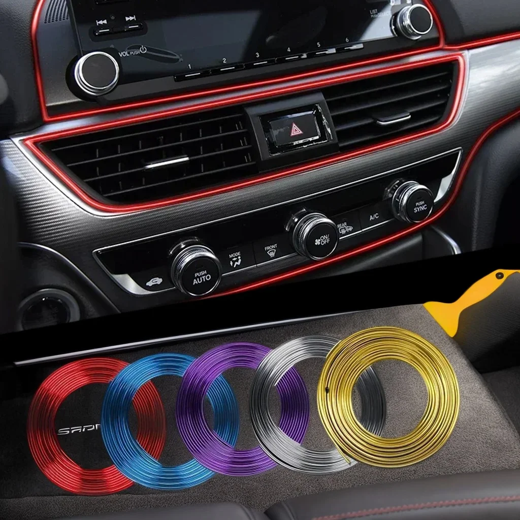 

​​5M Car Dashboard Trim - Universal Door Edge Insert Styling Decorative Moulding with Scraper Accessory​​