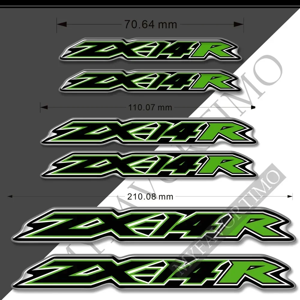 Para kawasaki ninja zx14r motocicleta tanque apertos almofada gás joelho óleo adesivos emblema logotipo carenagem adesivos adesivo decalque