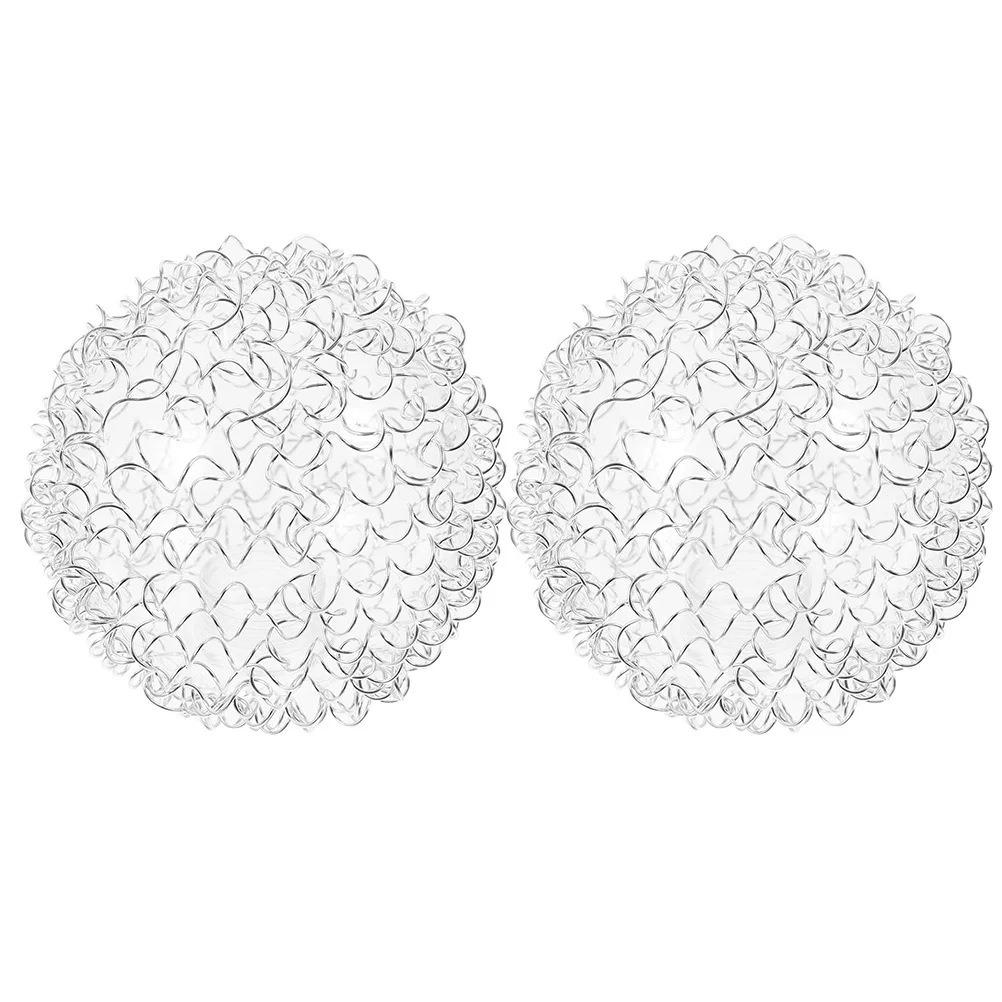 

2Pcs Glass Globe Lampshade Clear Round Sphere Light Cover Replacement G9 Screw Base Pendant Ceiling Chandelier Wall Sconce