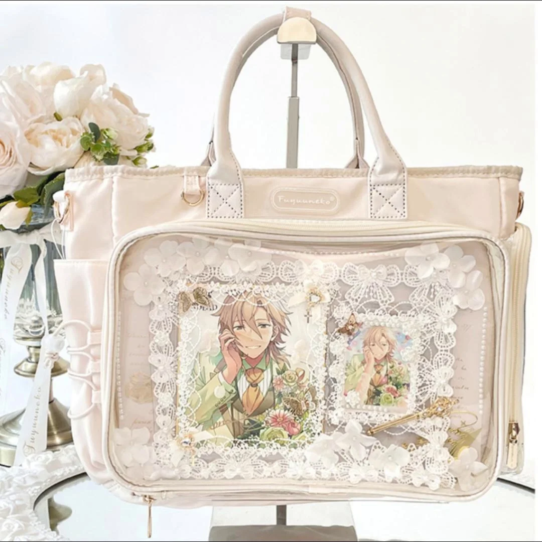 Preppy نمط المرأة لوليتا رسول حقائب JK حقيبة يد شفافة itabag Kawaii الكلب الكتف حقيبة كروسبودي حقائب لطيف طالب هدية