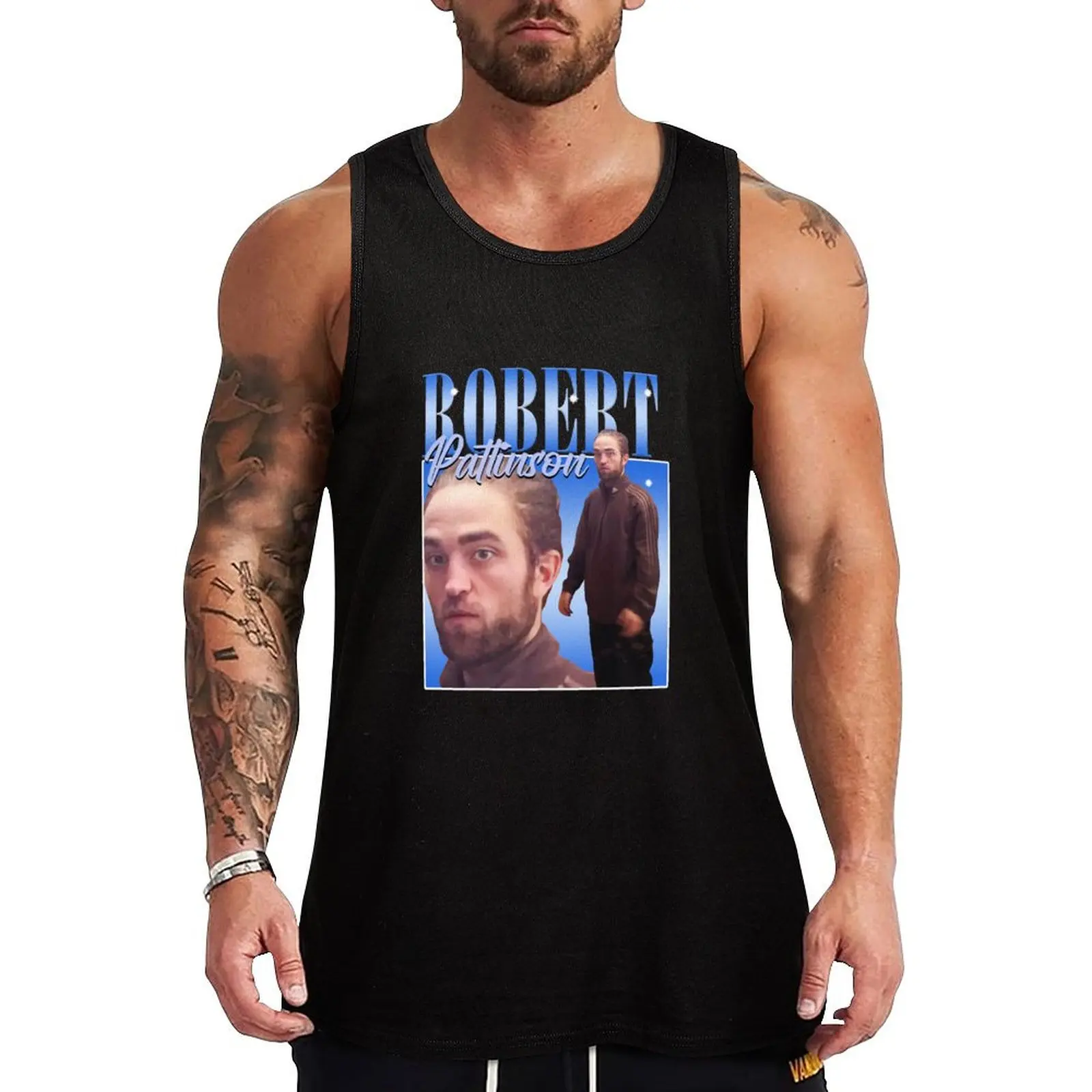 Robert Pattinson Standing Meme Tank Top t-shirt for man T-shirt sports