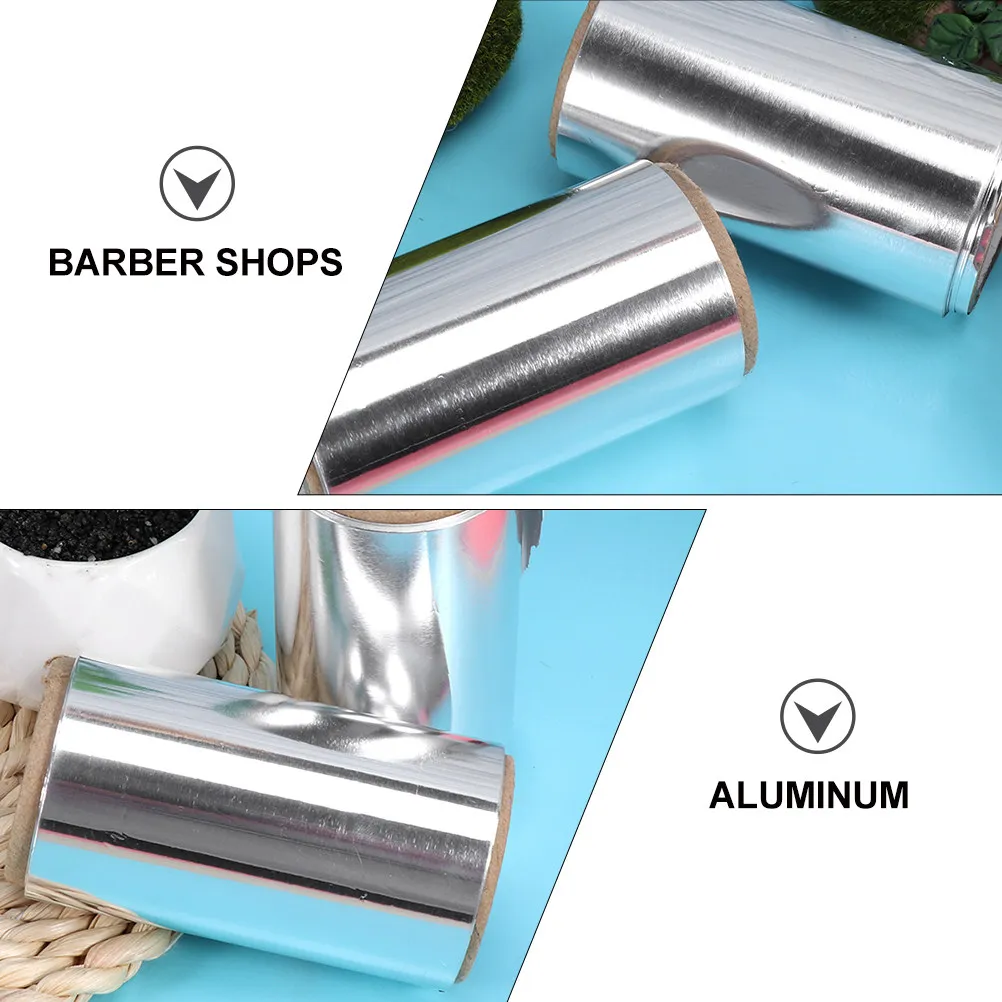 2 Rolls Aluminum Hair Foil Roll for Coloring Perms Highlights Conditioning Treatments Heat Retention Shower Spa Salon Use Hair